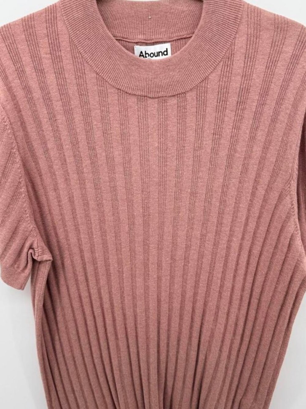 NWT Abound Ribbed Knit Mock Neck Sweater Top Pink XL Nordstrom